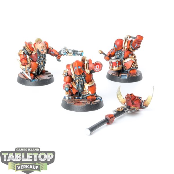 Chaos Dwarfs - 3 x Infernal Guard Command - gut bemalt