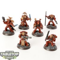 Blood Angels - 6 x Company Command klassisch - bemalt