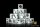 Baron of Dice - Knight Templars, White 16mm Square Corner Dice (25)
