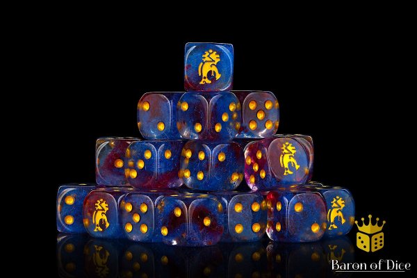 Baron of Dice Eye of Egypt 16mm Dice - Aquamarine - (25 Dice) - Kingdom of  the Titans