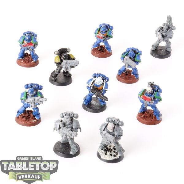 Space Marines - 10x Space Marines - klassisch - teilweise bemalt