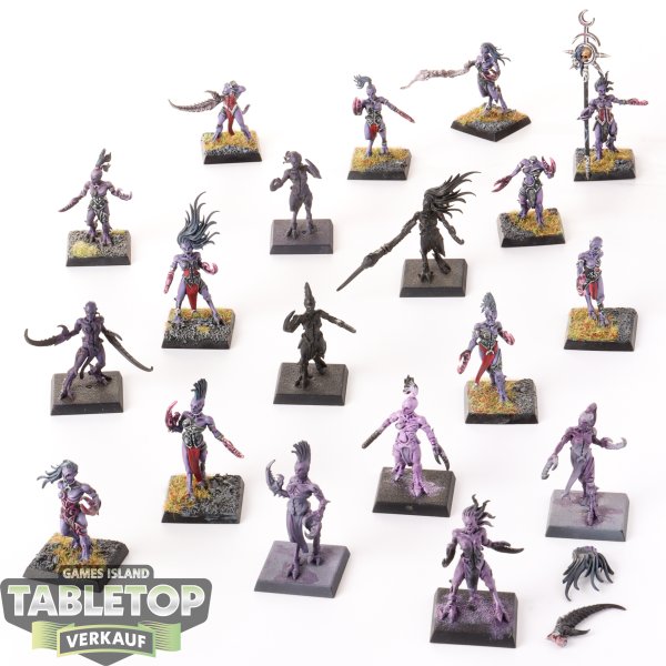 Daemons of Chaos - 19 x Daemonettes of Slaanesh - teilweise bemalt