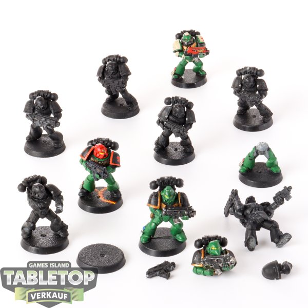 Salamanders - 10 x Tactical Squad klassisch - teilweise bemalt