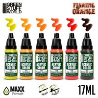 Green Stuff World - Paint Set - Flaming Orange