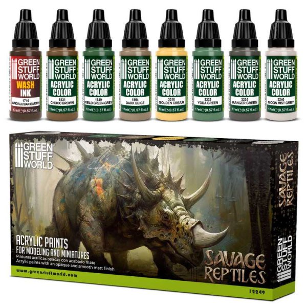 Green Stuff World - Paint Set - Savage Reptiles
