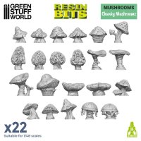 Green Stuff World - 3D printed set - Chunky Mushrooms