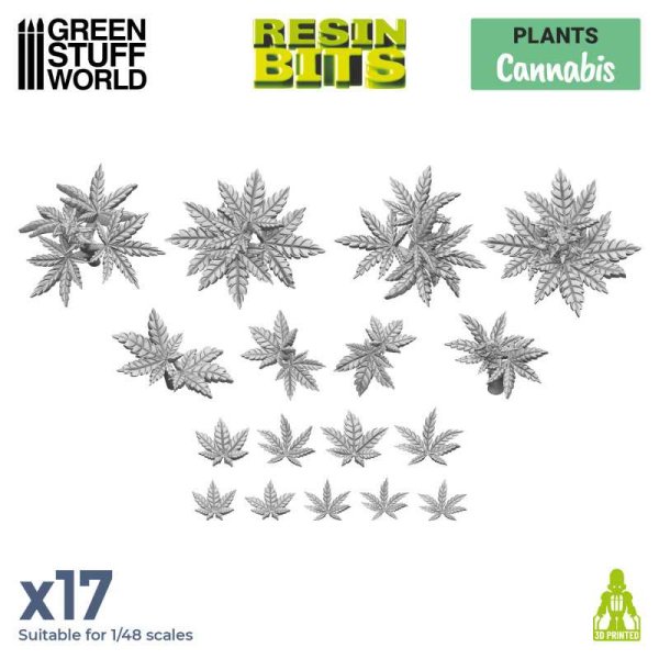 Green Stuff World - 3D printed set - Cannabis