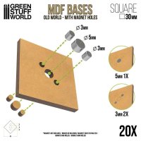 Green Stuff World - MDF Old World Bases - Square 30 mm