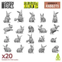 Green Stuff World - 3D printed set - Rabbits