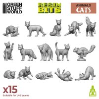 Green Stuff World - 3D printed set - Cats