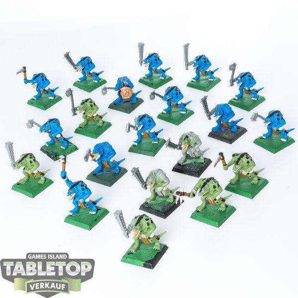 Seraphon - 21x Saurus Warriors - klassisch - teilweise bemalt