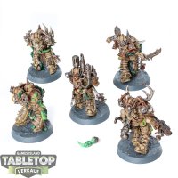 Death Guard - 5x Plague Marines - bemalt