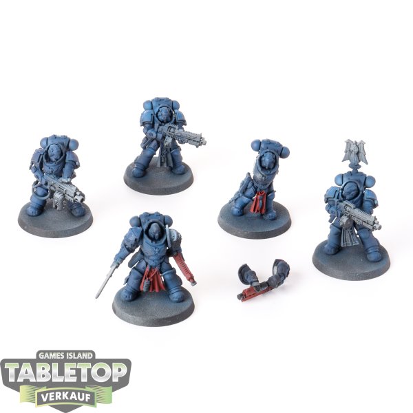 Space Marines - 5x Heavy Intercessors - teilweise bemalt