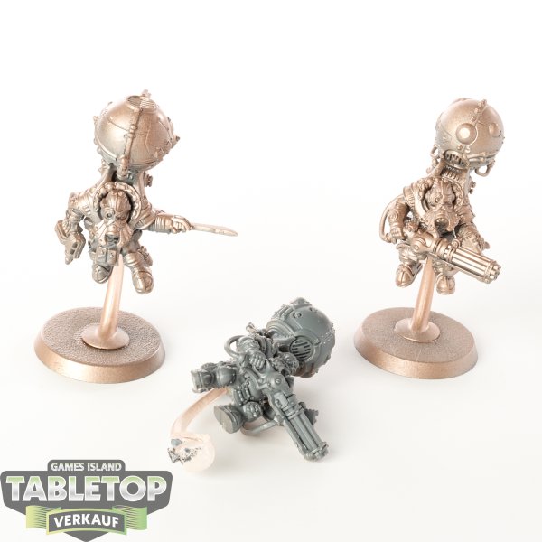 Kharadron Overlords - 3x Skywardens - teilweise bemalt