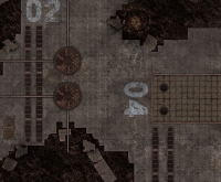 GameMat.eu - 44"x60" Double sided G-Mat: Imperial Refinery and Defiled Monastery