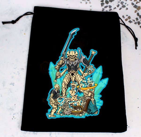 Baron of Dice - Premium Black Dice Bags - Skeleton Phalanx