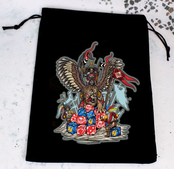 Baron of Dice - Premium Black Dice Bags - Hippogryph Knight