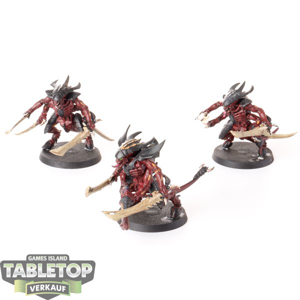 Tyraniden - 3 x Tyranid Warriors - bemalt