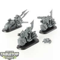 Dark Angels - 3 x Ravenwing Bike Squadron - unbemalt