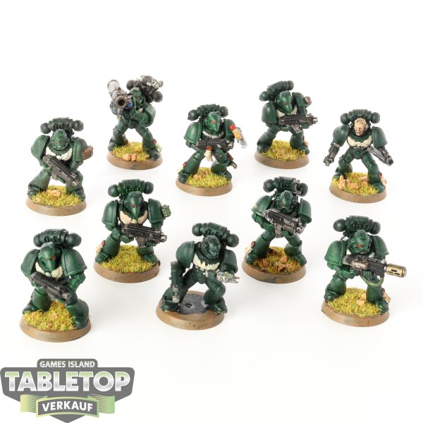 Dark Angels - 10 x Tactical Squad klassisch - bemalt