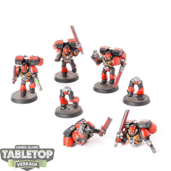 Blood Angels - 5x Assault Marines - klassisch - bemalt