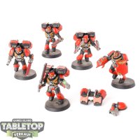 Blood Angels - 5x Assault Marines- klassisch - bemalt