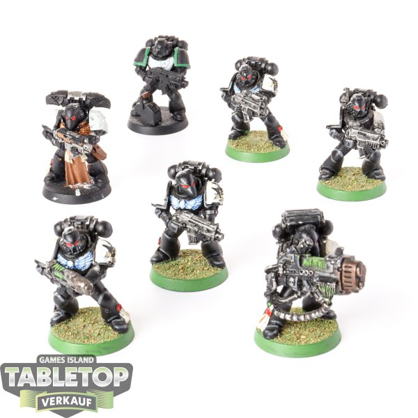 Black Templars - 7x Tactical Squad - klassisch - teilweise bemalt