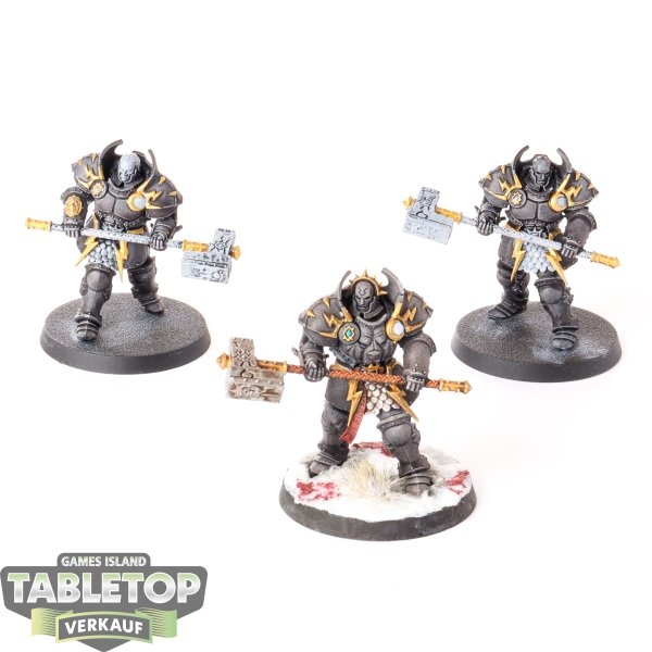 Stormcast Eternals - 3 Annihilators with Meteoric Grandhammers - teilweise bemalt