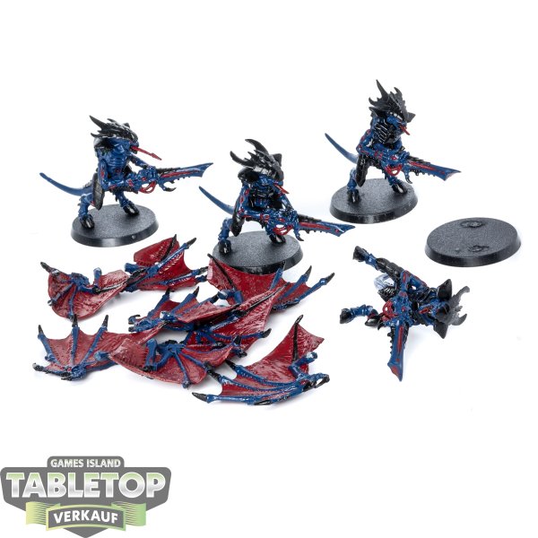 Tyraniden - 3 x Winged Tyranid Warriors klassisch - bemalt