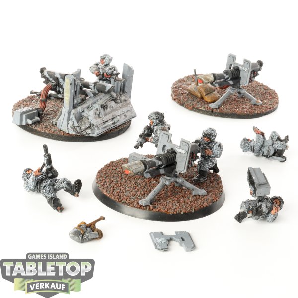 Astra Militarum - 3 x Heavy Weapons Squad klassisch - bemalt