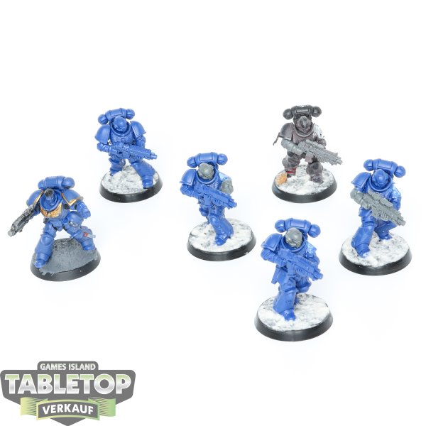 Space Marines - 6 x Primaris Intercessors - teilweise bemalt