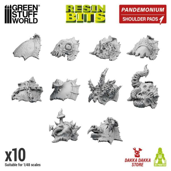 Green Stuff World - DakkaDakka - Pandemonium - Nurgle Shoulder Pads Set 01