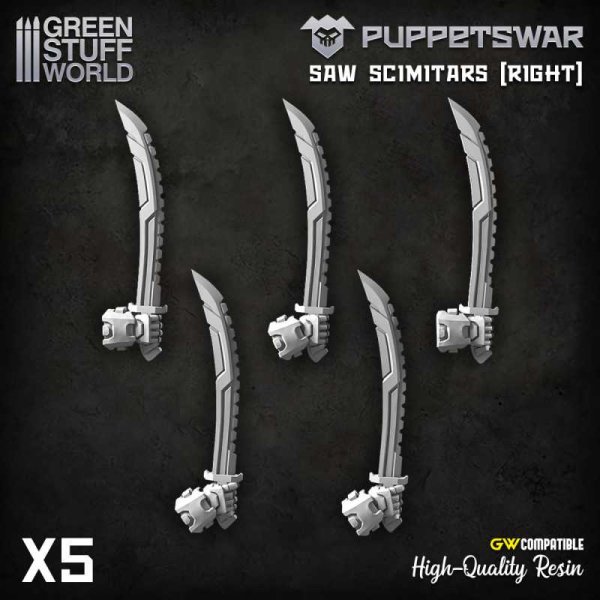 Green Stuff World - Puppetswar - Saw Scimitars - Right