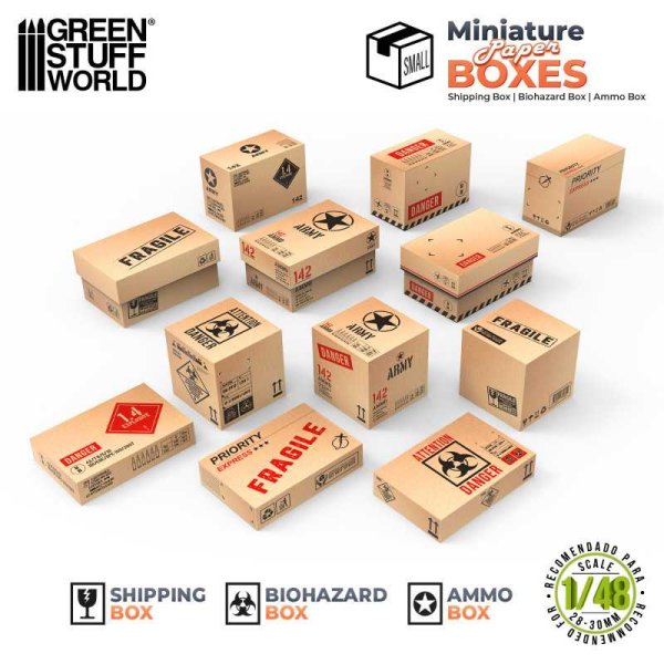 Green Stuff World - Miniature Printed Boxes - Small