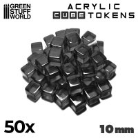 Green Stuff World - Gaming Tokens - Black Cubes 10mm