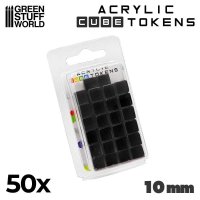 Green Stuff World - Gaming Tokens - Black Cubes 10mm