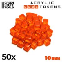 Green Stuff World - Gaming Tokens - Orange Cubes 10mm