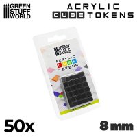 Green Stuff World - Gaming Tokens - Black Cubes 8mm