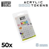 Green Stuff World - Gaming Tokens - Transparent Cubes 8mm