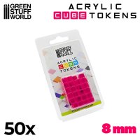 Green Stuff World - Gaming Tokens - Pink Cubes 8mm