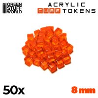 Green Stuff World - Gaming Tokens - Orange Cubes 8mm
