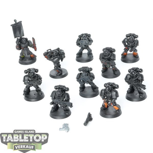 Space Marines - 10 x Tactical Marine klassisch - teilweise bemalt