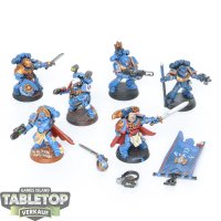 Space Marines - 6 x Company Command klassisch - bemalt