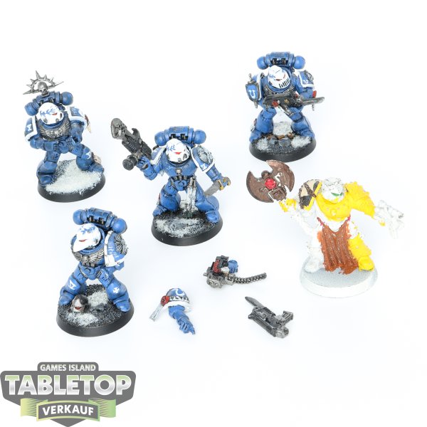 Space Marines - 5 x Veteran Squad klassisch - teilweise bemalt