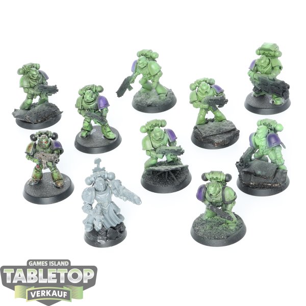 Space Marines - 10 x Tactical Squad klassisch - teilweise bemalt