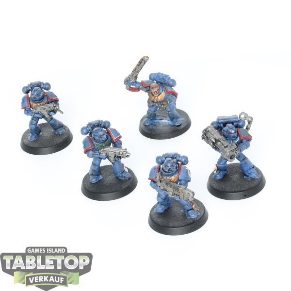 Space Marines - 5 x Tactical Squad klassisch - teilweise bemalt