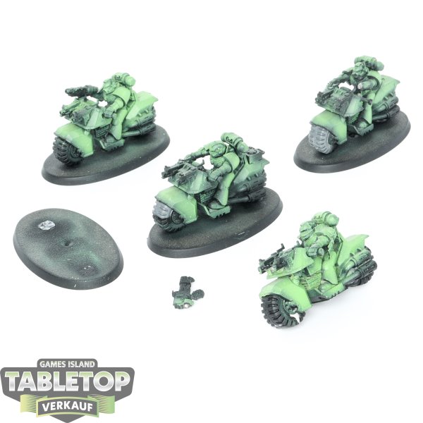 Space Marines - 4 x Bike Squad klassisch - teilweise bemalt