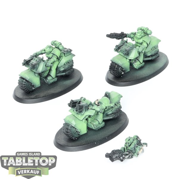 Space Marines - 3 x Bike Squad klassisch - teilweise bemalt