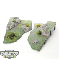 Gelände - 2 x Citadel Modular Gaming Hill - bemalt