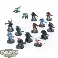 Tau Empire - 12 Fire Warriors mit 2 Drohnen - teilweise...